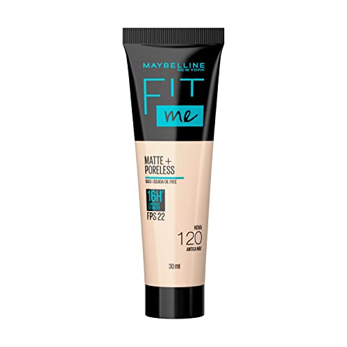 Base Líquida Maybelline NY Fit Me Matte FPS 22 Cor 120 (Antiga N80), 30ml