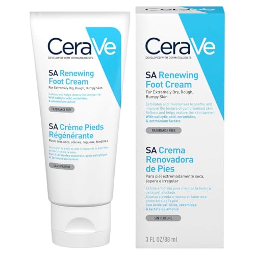 CeraVe, Creme Renovador de Pés, com Ácido Salicílico e ação esfoliante, 88g