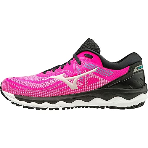 Tênis Mizuno Wave Sky 4 Feminino 4145524-3926, Cor: Rosa/preto, Tamanho: 37