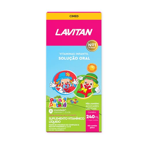 LAVITAN Vitamina Infantil Solução Oral Tutti Frutti Rosa Lavitan 240 Ml