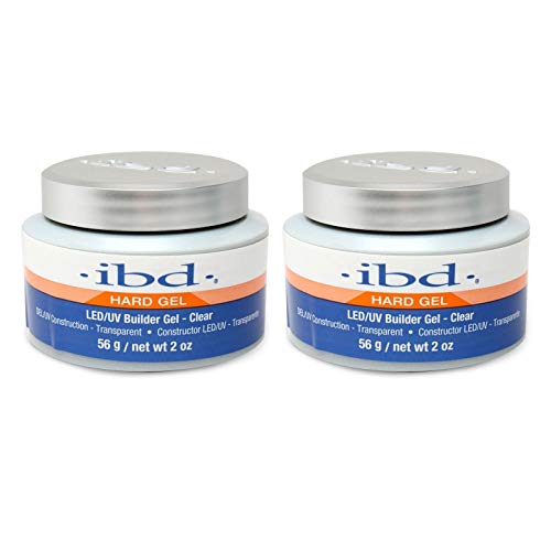 ibd Gel rígido LED/UV Builder Gel transparente 56 g/2 ml, 2 peças