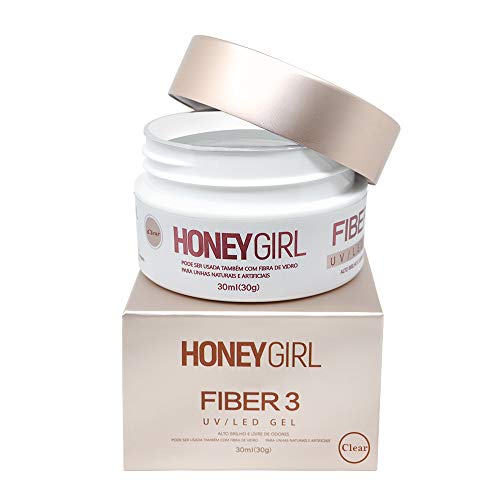 Honey Girl Gel Fiber 3 Clear T3 Construção De Unhas 30g