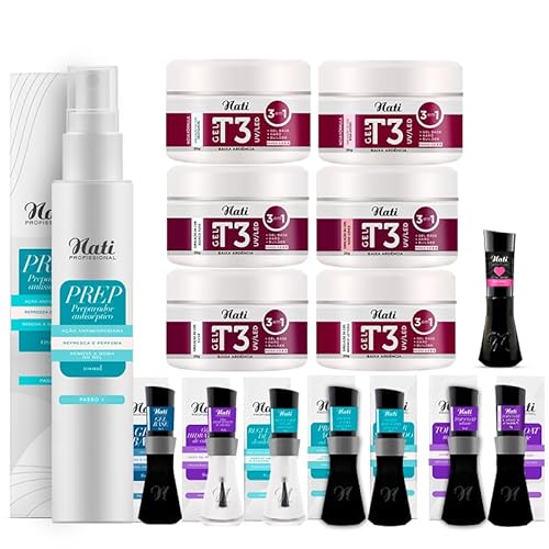Kit Nati Alongamento de Unhas - Profissional Gel T3 LED/UV