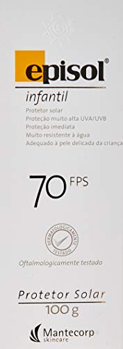 Protetor Solar Infantil FPS 70, 100g, Episol, Mantecorp Skincare, Multicor