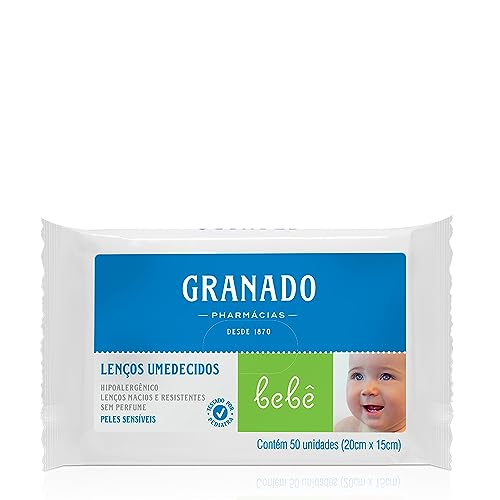 Granado Lenço Bebê, Pele Sensível, 50 Unidades
