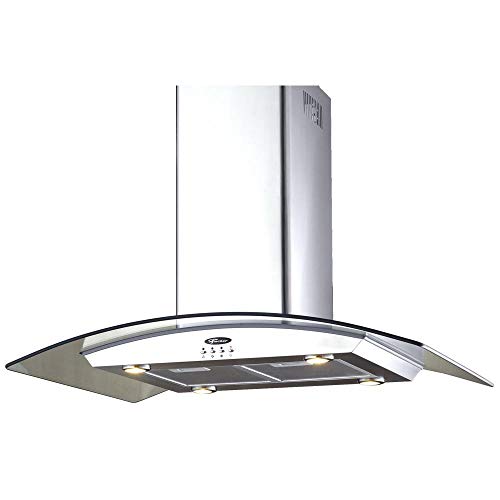 FISCHER COIFA DE ILHA ISLAND 90CM INOX/VIDRO 220V - 5455-10174