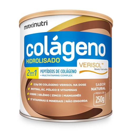 Maxinutri Colágeno Hidrolisado 2 Em 1 Verisol (250G) - Sabor Natural