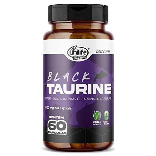 Taurina 1000 mg Black Taurine Unilife 60 Cápsulas