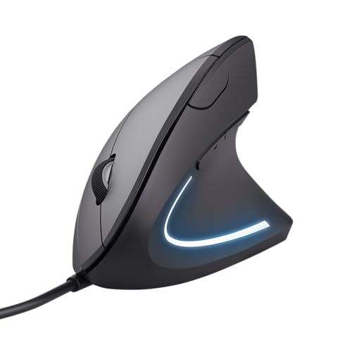 Mouse LED Ergonômico 1600dpi 6 botões - PC e Laptop - Verto Mouse 22885 - Trust