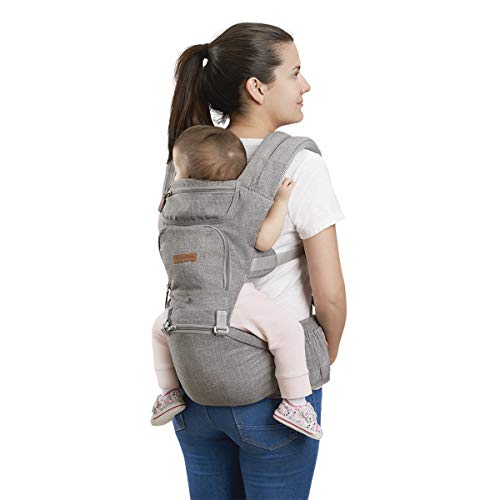 Canguru Para Bebê Fisher Hipseat Até 15Kg Cinza - BB312, Ficher-, Cinza