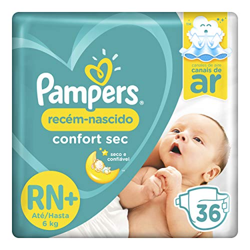 Fralda Pampers Confort Sec RN+ - 36 fraldas