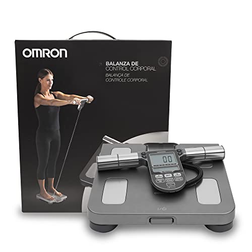 "Balança Digital Omron HBF514C - Medição Precisa e Completa de Peso, Corporal e Fitness, 7 Indicadores Corporais, Memória P/ 4 Perfis,Garantia de 1 Ano"