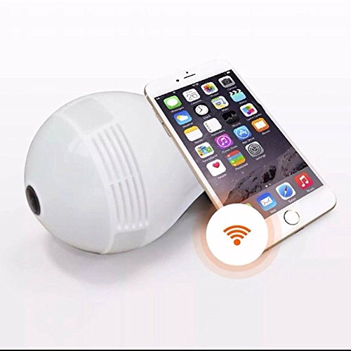 Camera Lampada Alta Definicao 360 Panoramica Espia Wifi Ip Seguraca Vr V380