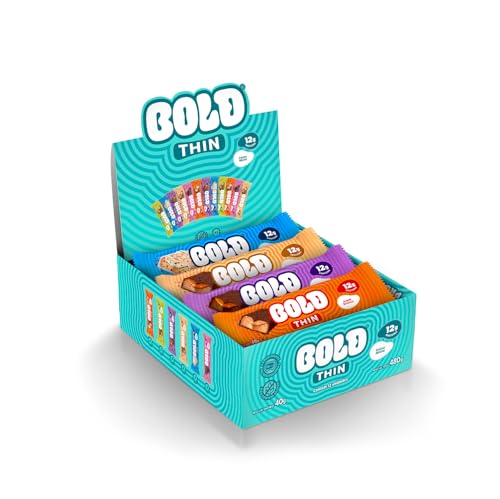 Barra de Proteína BOLD Snacks Thin Mista (12g de Proteína) - Caixa com 12 unidades