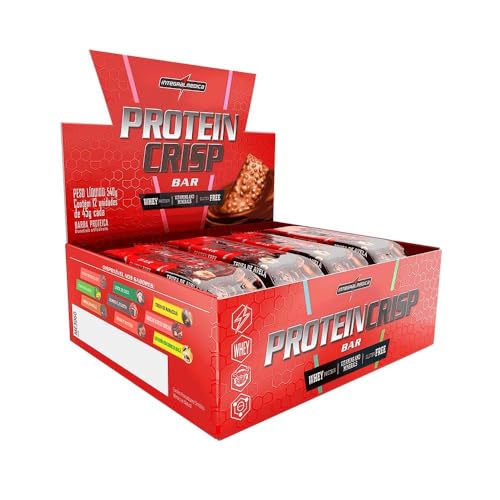 Integralmédica - Barra de Proteína Whey Protein Crisp Bar Trufa Avelã - Snack Proteíco - Pré e Pós-Treino - Display com 12 Unidades