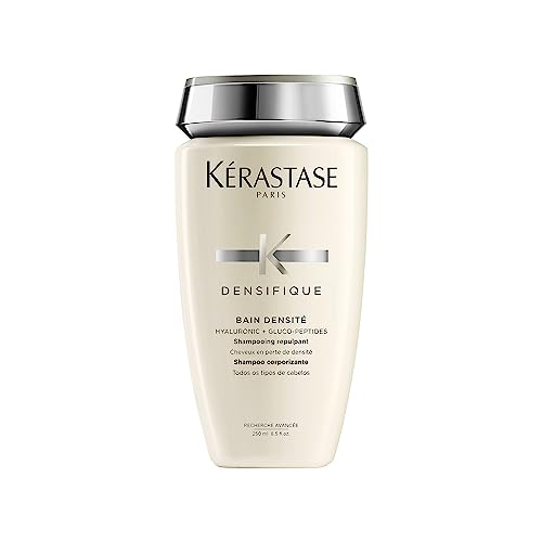 Kérastase Densifique Bain Densité Shampoo, Para Cabelos Finos e Ralos, Aporta Densidade e Volume, com Ácido Hialurônico e Ceramidas, 250ml