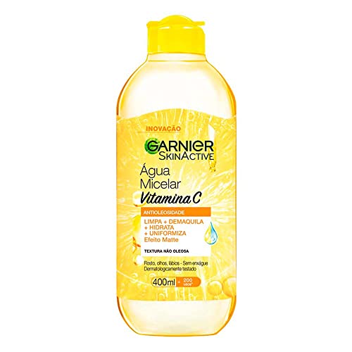 Garnier Água Micelar Antioleosidade Vitamina C, Limpa, Demaquila, HIdrata e Suaviza, 400ml
