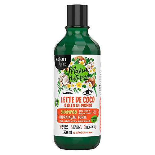 Shampoo - Maria Natureza Leite de Coco Hidratação, 350 ml, Salon Line, Salon Line, Branco