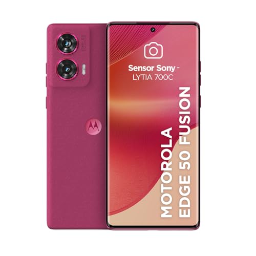 Smartphone Motorola Edge 50 Fusion 5G - 256GB 8GB RAM + 8GB RAM Boost 50MP Sony AI Camera IP68 NFC Pink - Vegan Suede