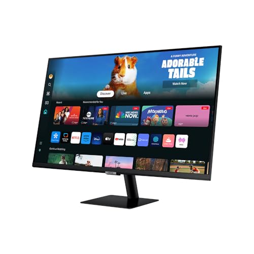 Smart Monitor Samsung M5 27", FHD, Plataforma Tizen™, USB, HDMI, Bluetooth, Preto, 2024