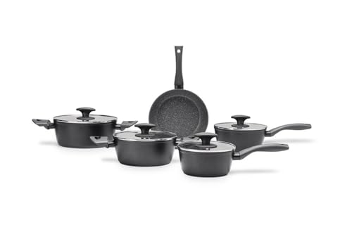 Jogo de Panelas 5 Peças Ceramic Life Orion Brinox - Preto