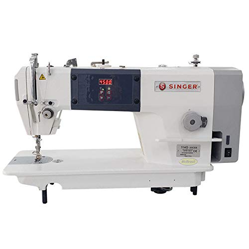Máquina de Costura Industrial Reta Singer 114G-20CEB com Motor Direct Drive 110V