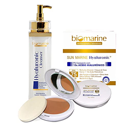 Biomarine Sun Marine Hyaluronic FPS 75 Bege - Pó Compacto 12g