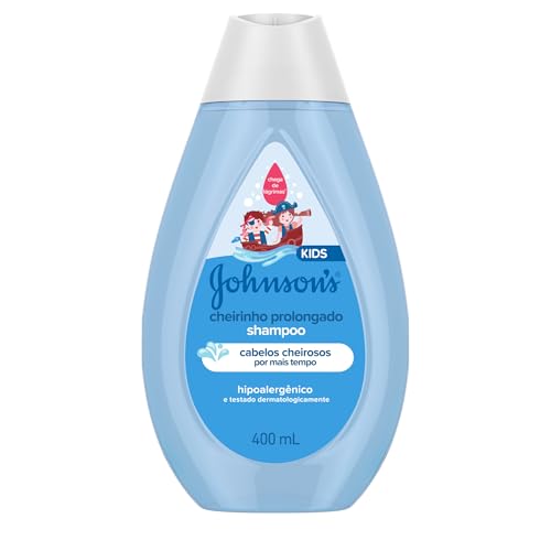 Johnson's Baby Shampoo Infantil Cheiro Prolongado, 400ml, Azul
