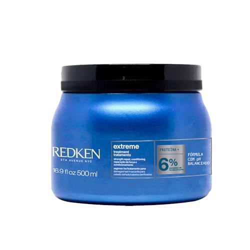 Redken Máscara de Tratamento Extreme | Máscara capilar para cabelos danificados e quebradiços | Repara e fortalece | Promove brilho e maleabilidade | 500ml