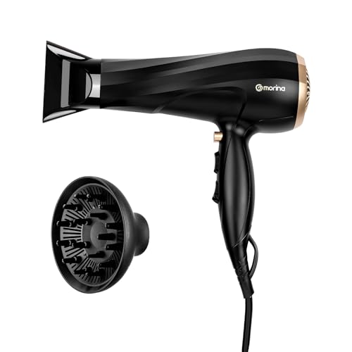 Secador de Cabelo, 1900W, 127V, Equipado com Concentrador de Ar e Difusor, Plugue de Energia de 16A
