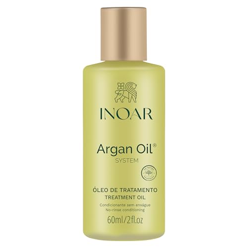 Inoar, Óleo de Argan 60ml – Tratamento Nutritivo e Antifrizz, Hidratação Profunda, Brilho Imediato, Proteção Térmica, Para Todos os Tipos de Cabelo