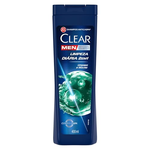 Clear Men Limpeza Diaria 2 Em 1 - Shampoo Anticaspa 400Ml