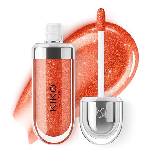 KIKO MILANO, 3D Hydra Lipgloss, Gloss Hidratante Com Efeito 3D, Cor 34 Pearly Blood Orange