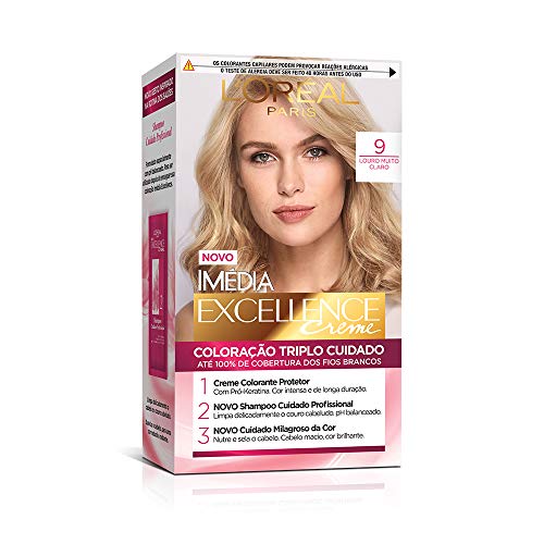 Coloração Imédia Excellence, L'Oréal Paris, Louro Muito Claro, L'Oréal Paris, Louro Muito Claro