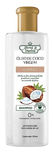 Flores &amp; Vegetais Shampoo Óleo De Coco Virgem Anti-Frizz 310Ml