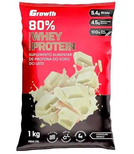 Whey Protein (80% Proteína Concentrado) - (1KG, Chocolate Branco)